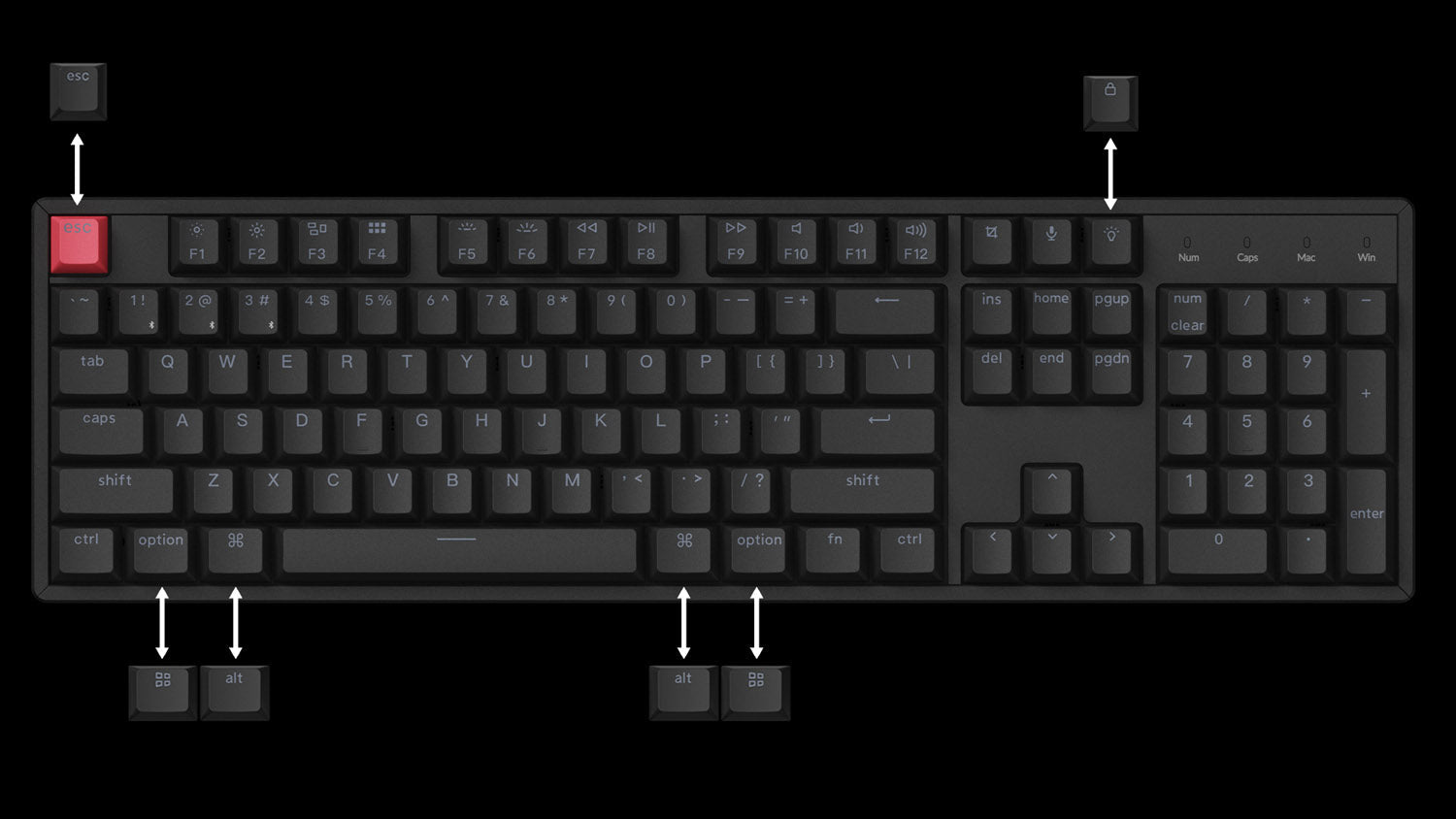 Keychron K10 QMK V2 Aluminum Hotswap Wireless RGB Keyboard