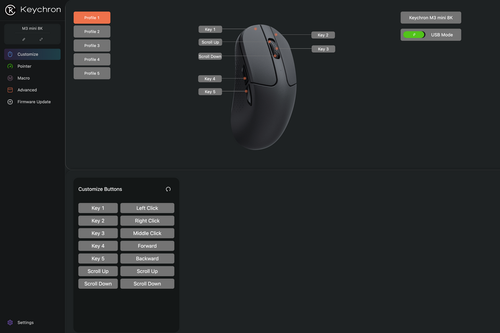 Keychron M3 Mini 8K Wireless Mouse