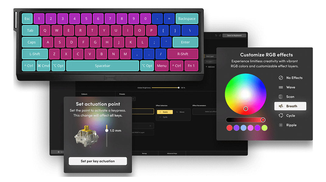 Wooting 80HE Magnetic 75% Hotswap RGB Keyboard