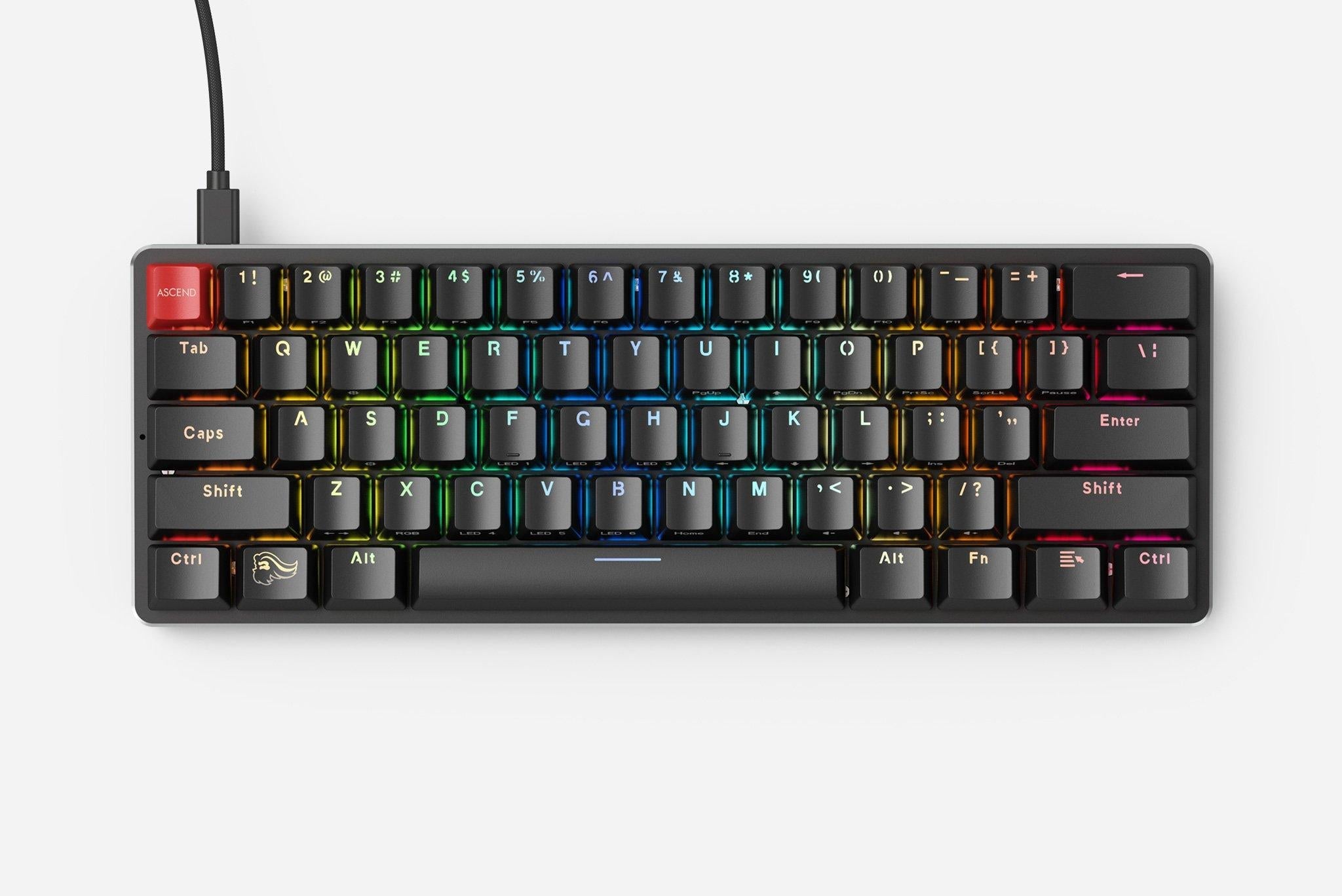 Glorious PC GMMK Compact 60% RGB Double Shot ABS Mechanical Keyboard Gateron Brown