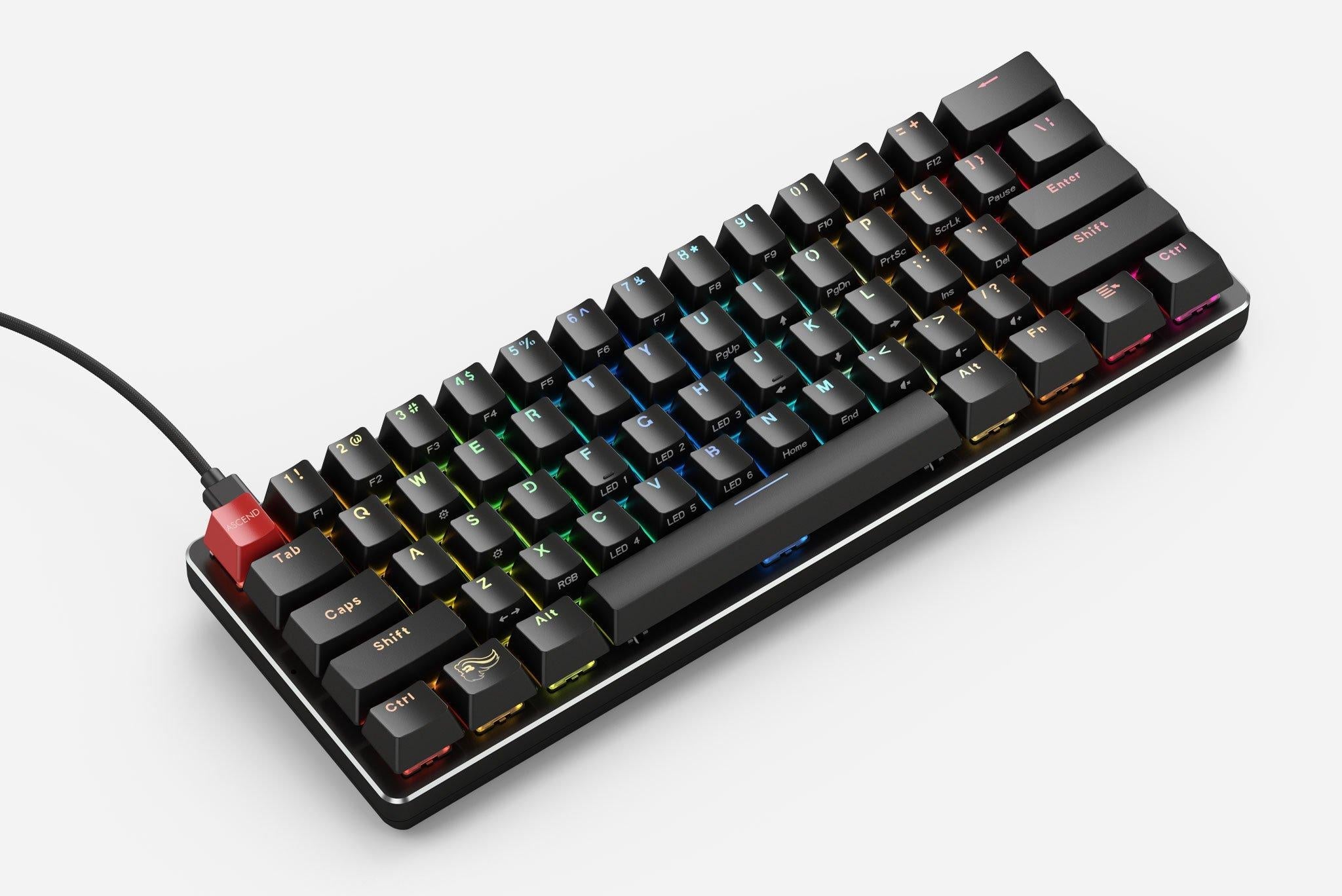 Glorious PC GMMK Compact 60% RGB Double Shot ABS Mechanical Keyboard Gateron Brown