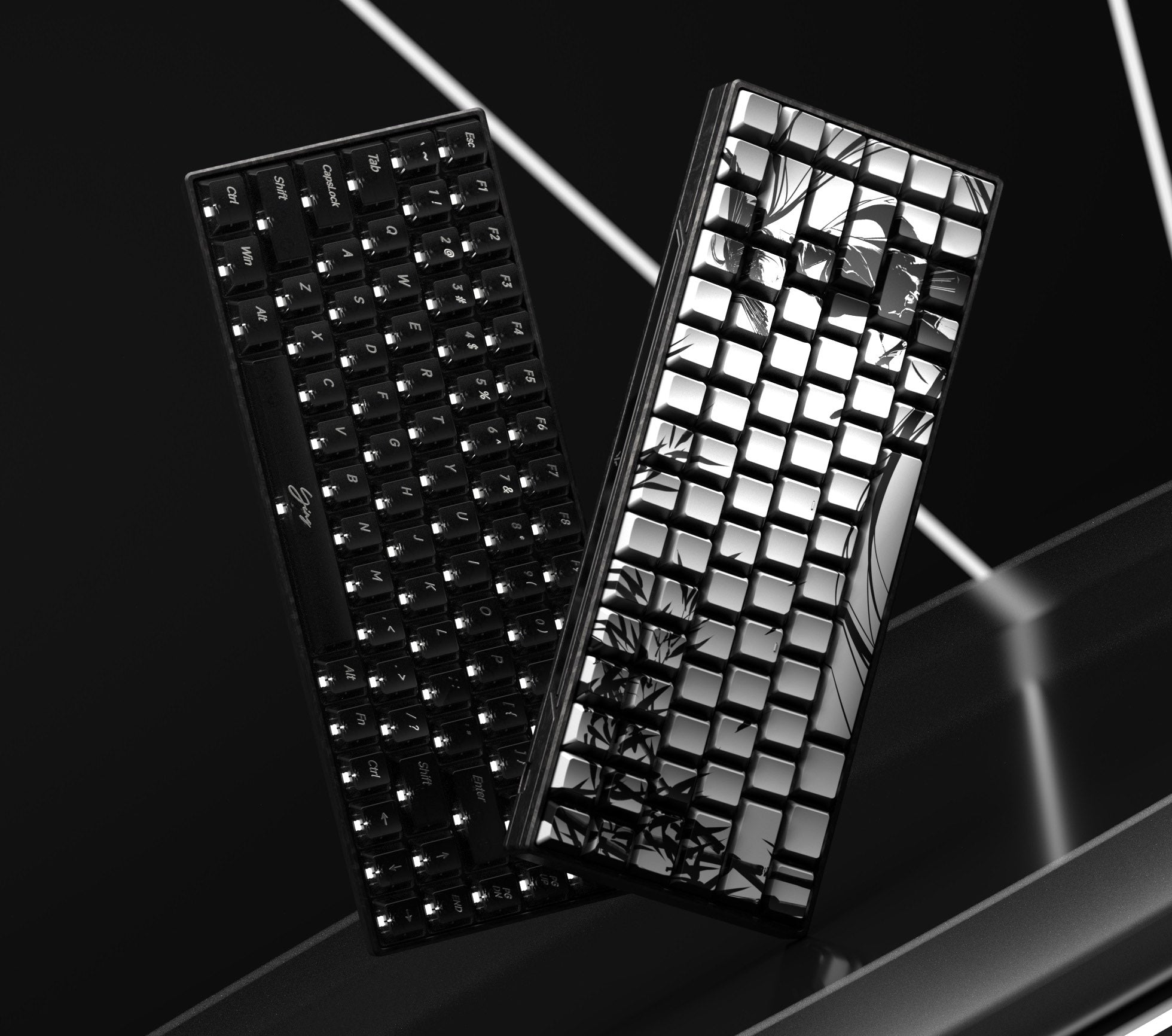 WLMOUSE Ying75 HE 8K Forged Carbon Fiber RGB Keyboard