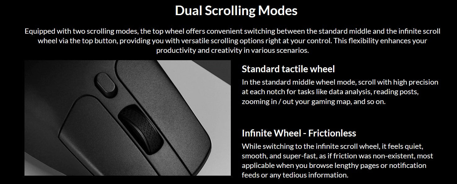 Keychron M6 Wireless 8K Steel Scroll Wheel Mouse