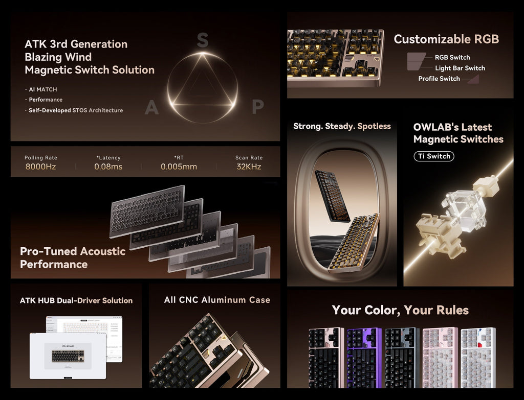 ATK X Qwertykeys Hex80 HE 8K Aluminum Keyboard