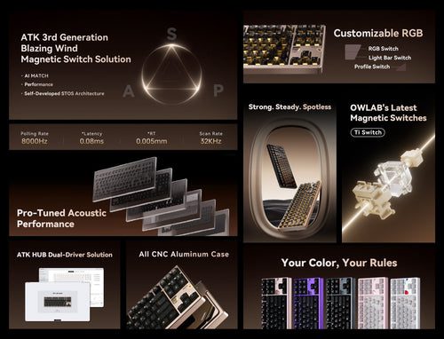 ATK X Qwertykeys Hex80 HE 8K Aluminum Keyboard
