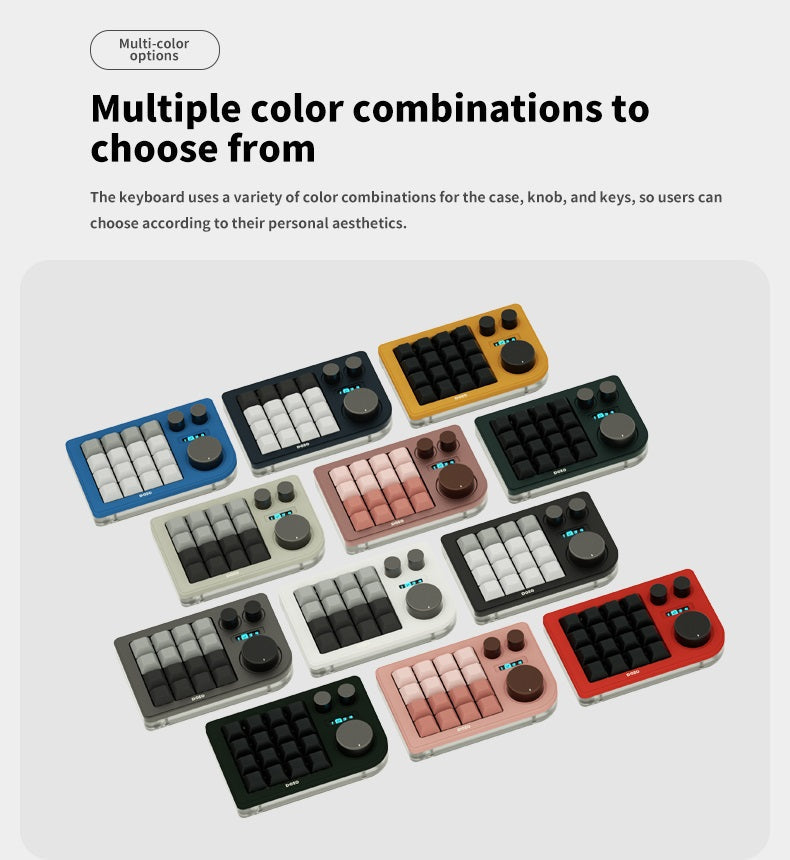 DOIO KB16 Triple Knob Macro Pad Keyboard