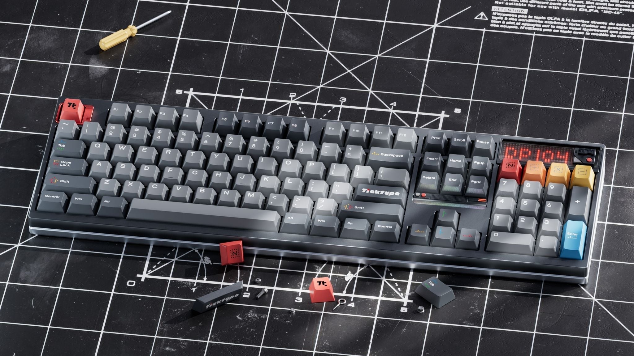 Ticktype DP104 8K Aluminum Wireless RGB Keyboard