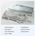 Chilkey ND104 CNC Aluminum Hotswap Wireless RGB Keyboard