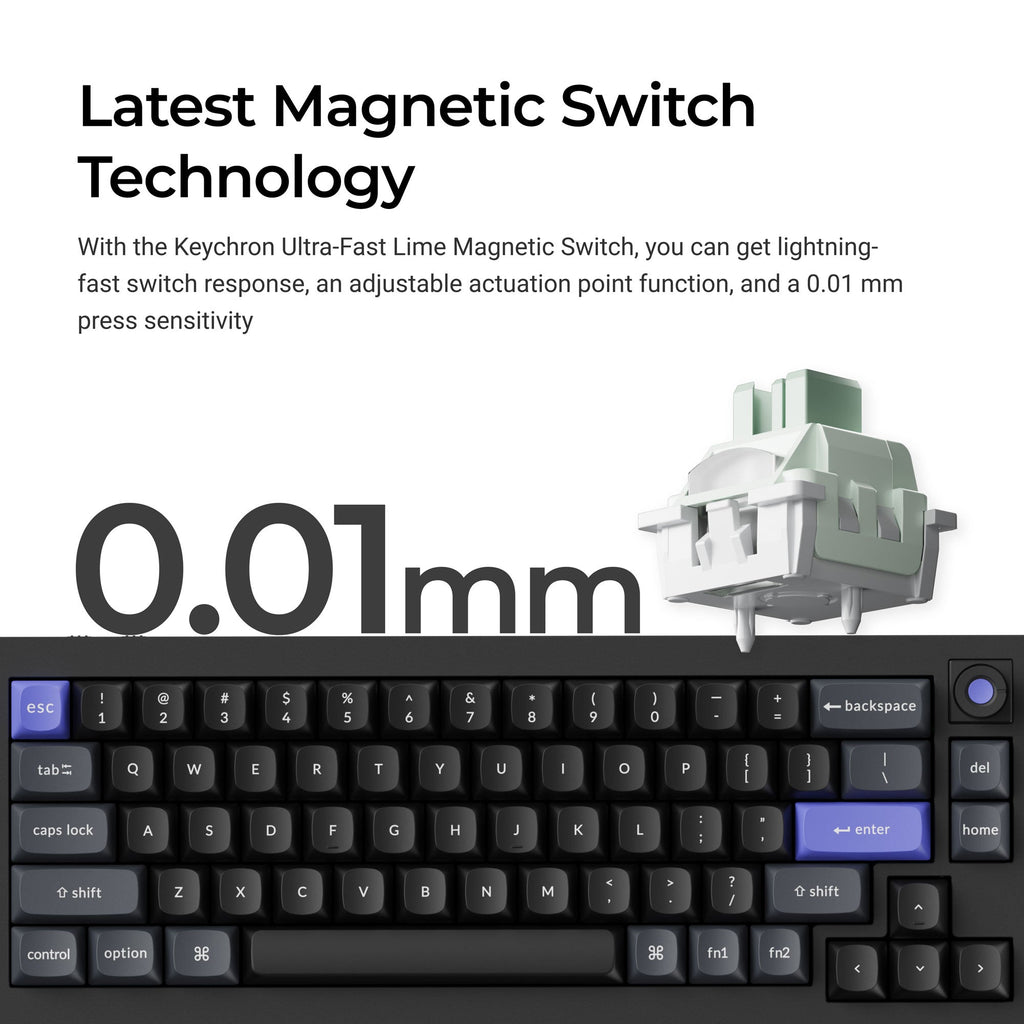 Keychron Q2 HE 8K Aluminum 65% Hotswap RGB Keyboard