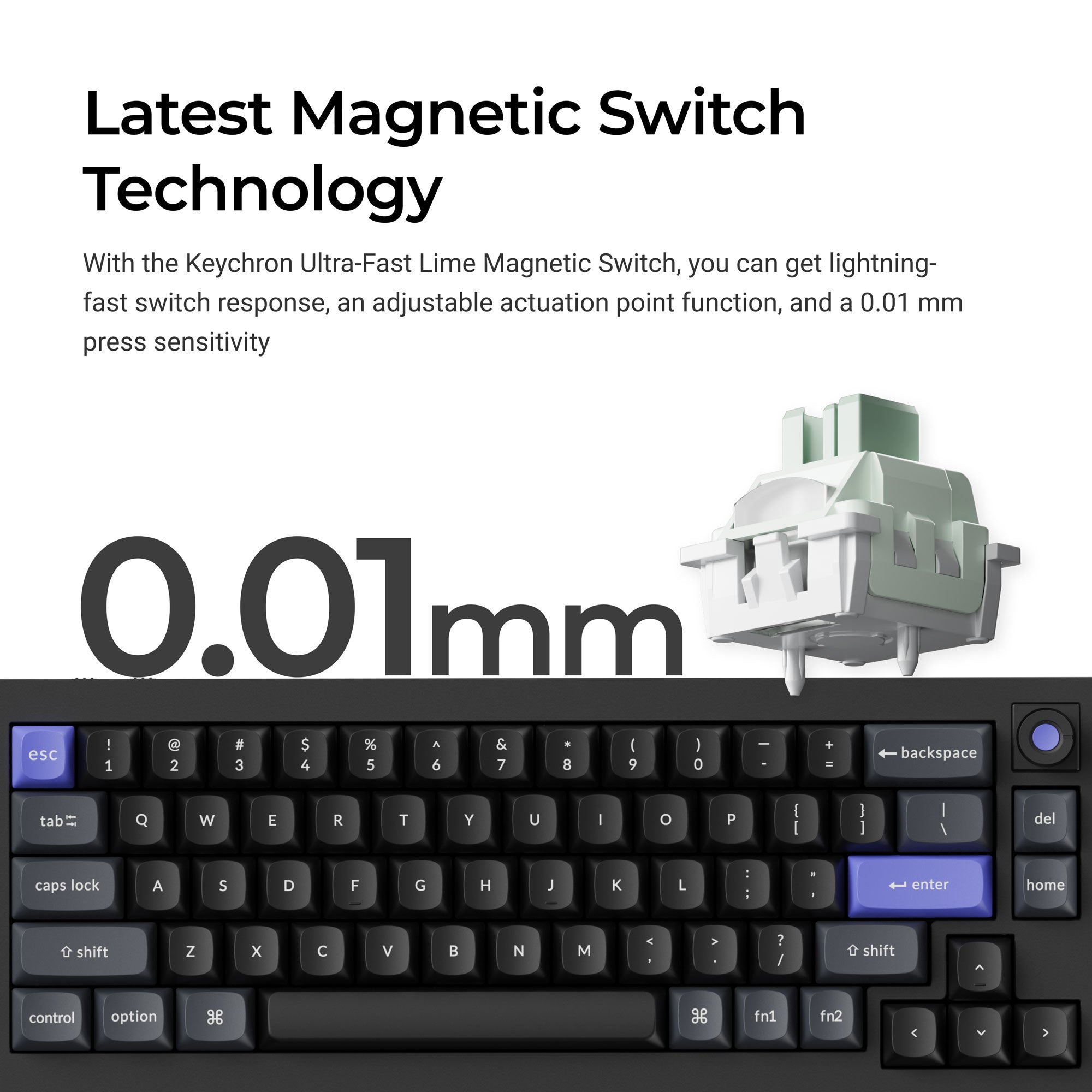 Keychron Q2 HE 8K Aluminum 65% Hotswap RGB Keyboard