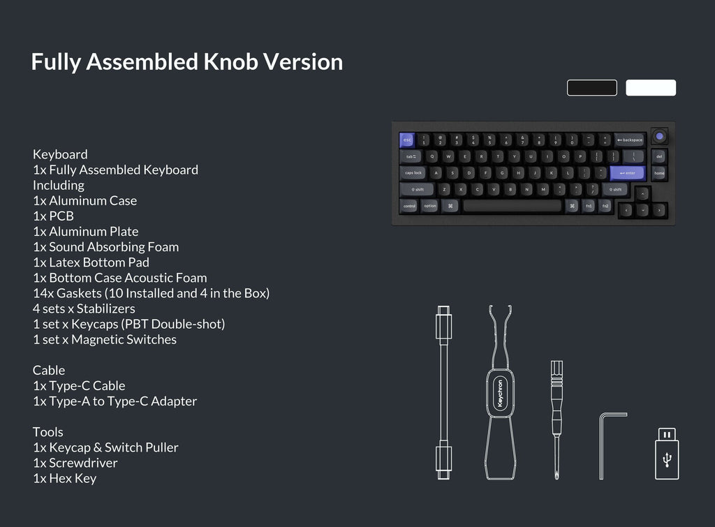 Keychron Q2 HE 8K Aluminum 65% Hotswap RGB Keyboard