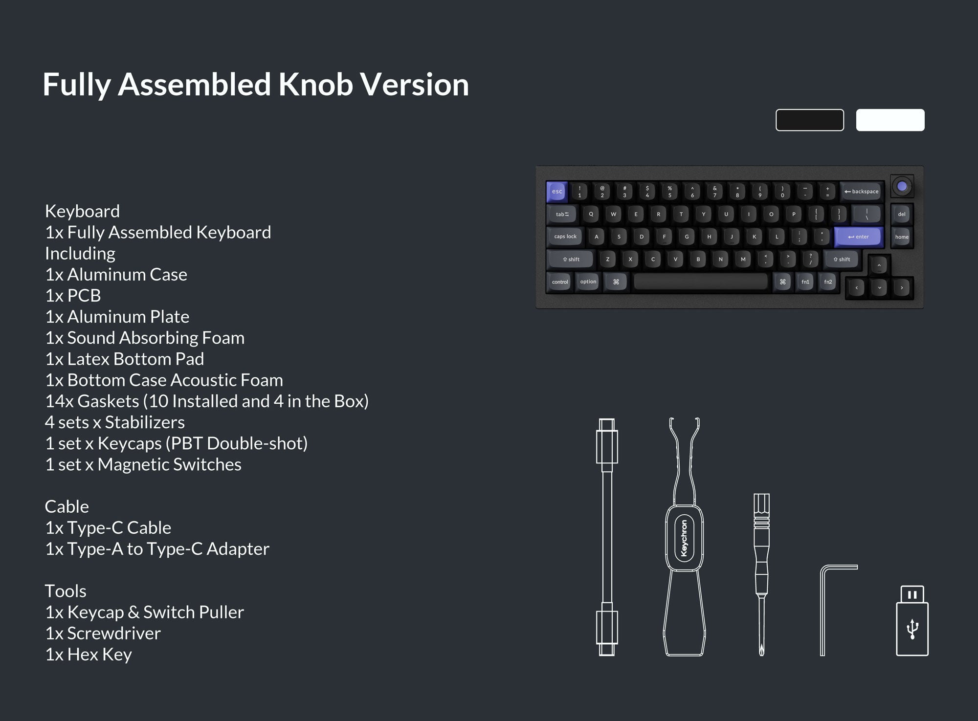 Keychron Q2 HE 8K Aluminum 65% Hotswap RGB Keyboard