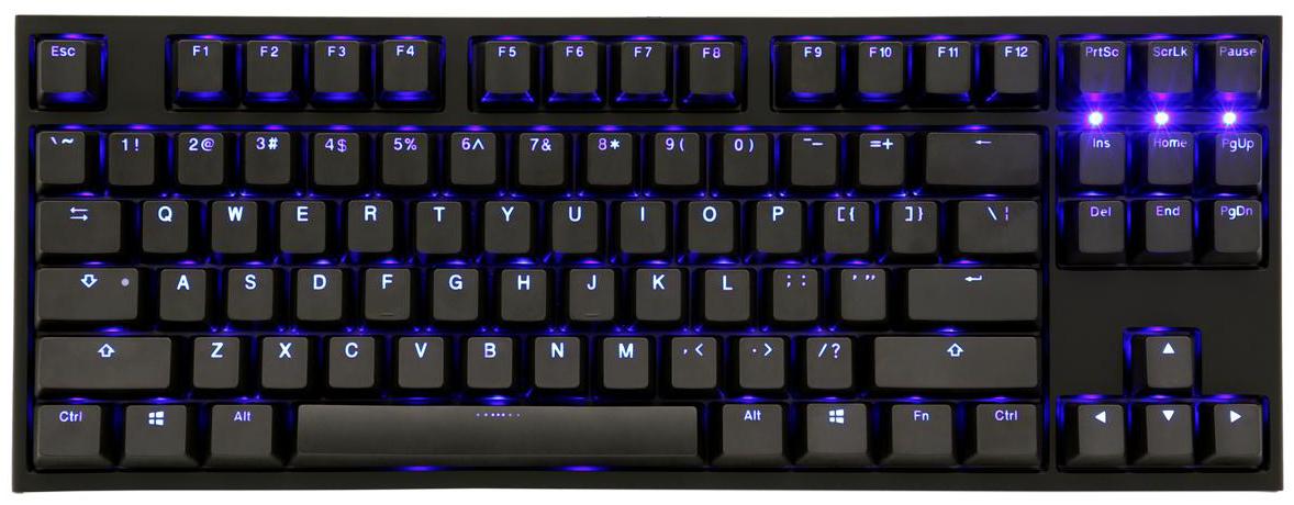 Ducky One 2 TKL Blue LED Double Shot PBT Mechanical Keyboard