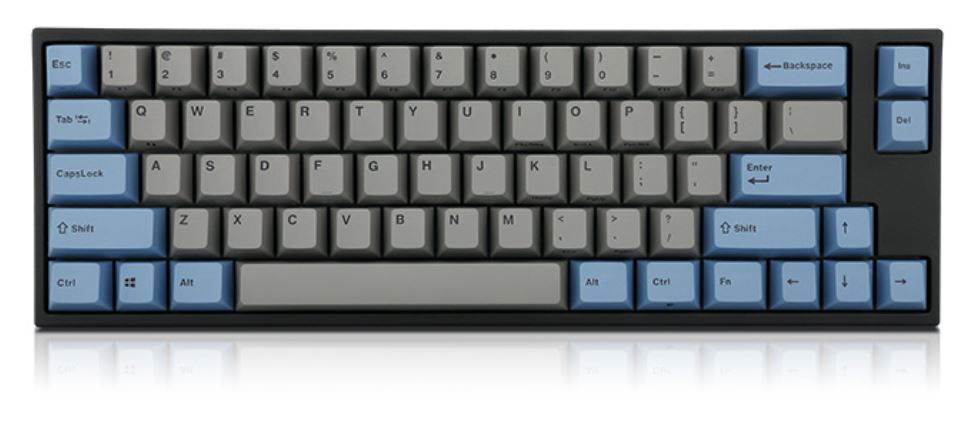 Leopold FC660M Grey/Blue PD 65% Double Shot PBT Mechanical Keyboard