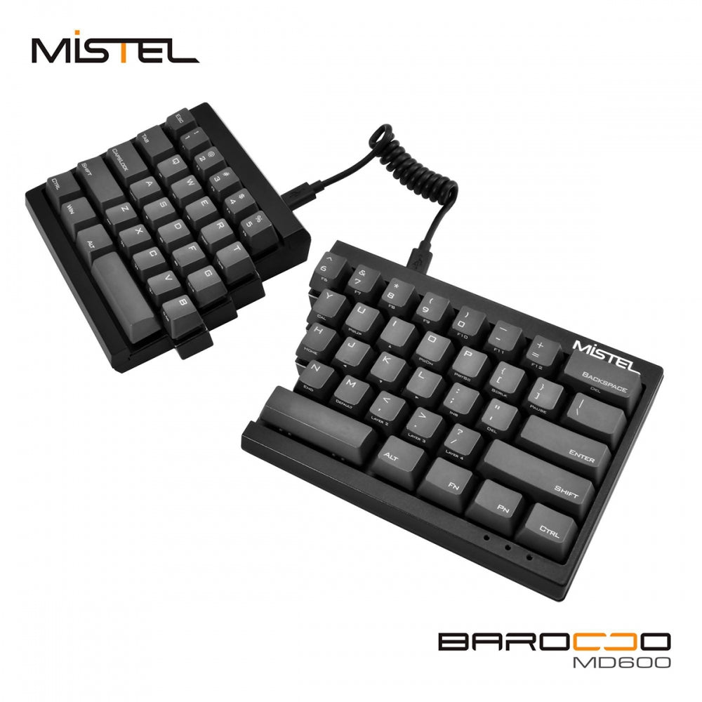 Mistel Barocco Black 60% Split Keyboard