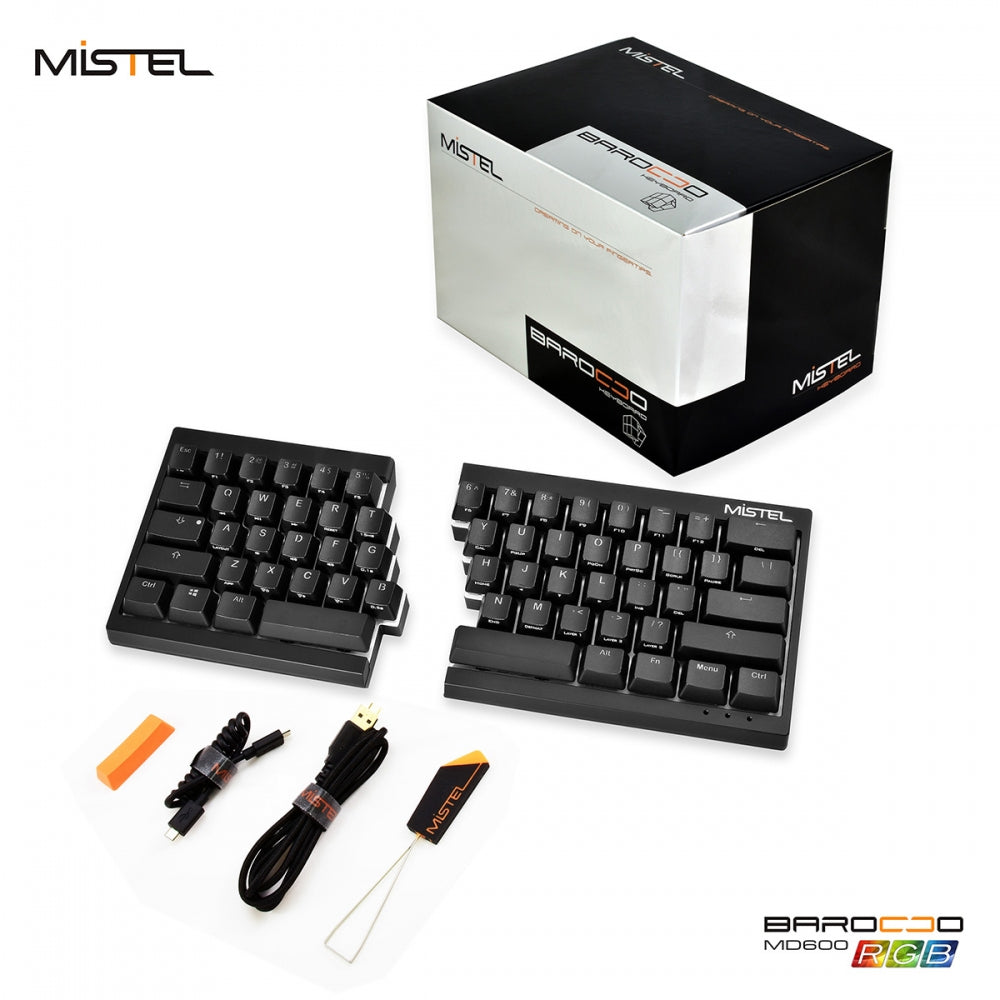 Mistel Barocco Black 60% Split RGB Keyboard
