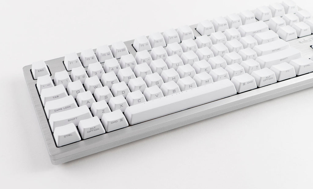 Mistel Sleeker Silver White LED TKL Dye Sub PBT Aluminum Mechanical Keyboard