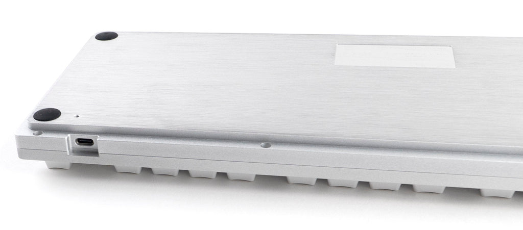 Mistel Sleeker Silver White LED TKL Dye Sub PBT Aluminum Mechanical Keyboard