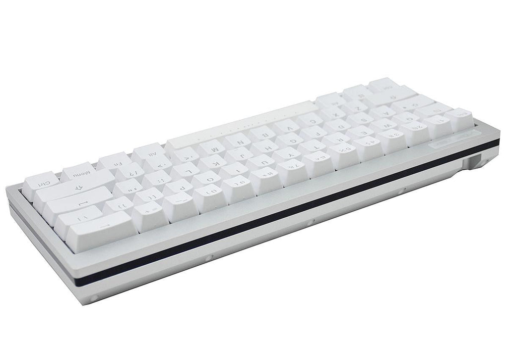 Vortex POK3R Silver LE Black Border RGB LED 60% Double Shot PBT Mechanical Keyboard