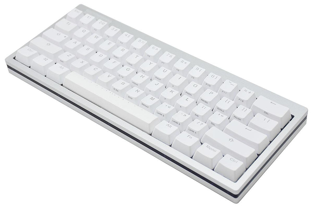 Vortex POK3R Silver LE Black Border RGB LED 60% Double Shot PBT Mechanical Keyboard