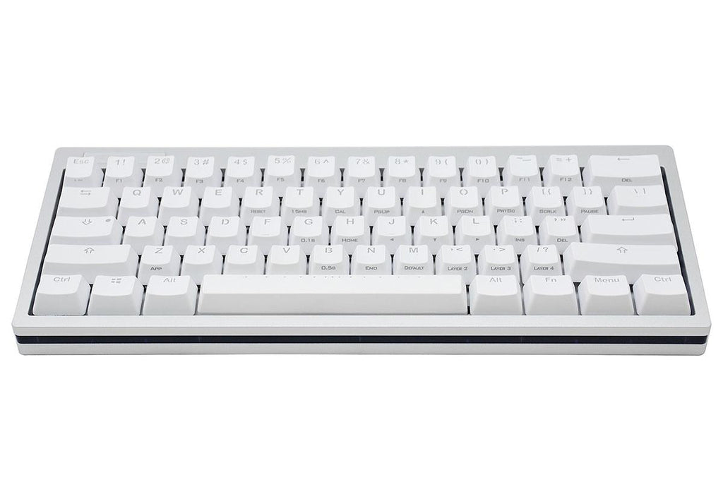 Vortex POK3R Silver LE Black Border RGB LED 60% Double Shot PBT Mechanical Keyboard