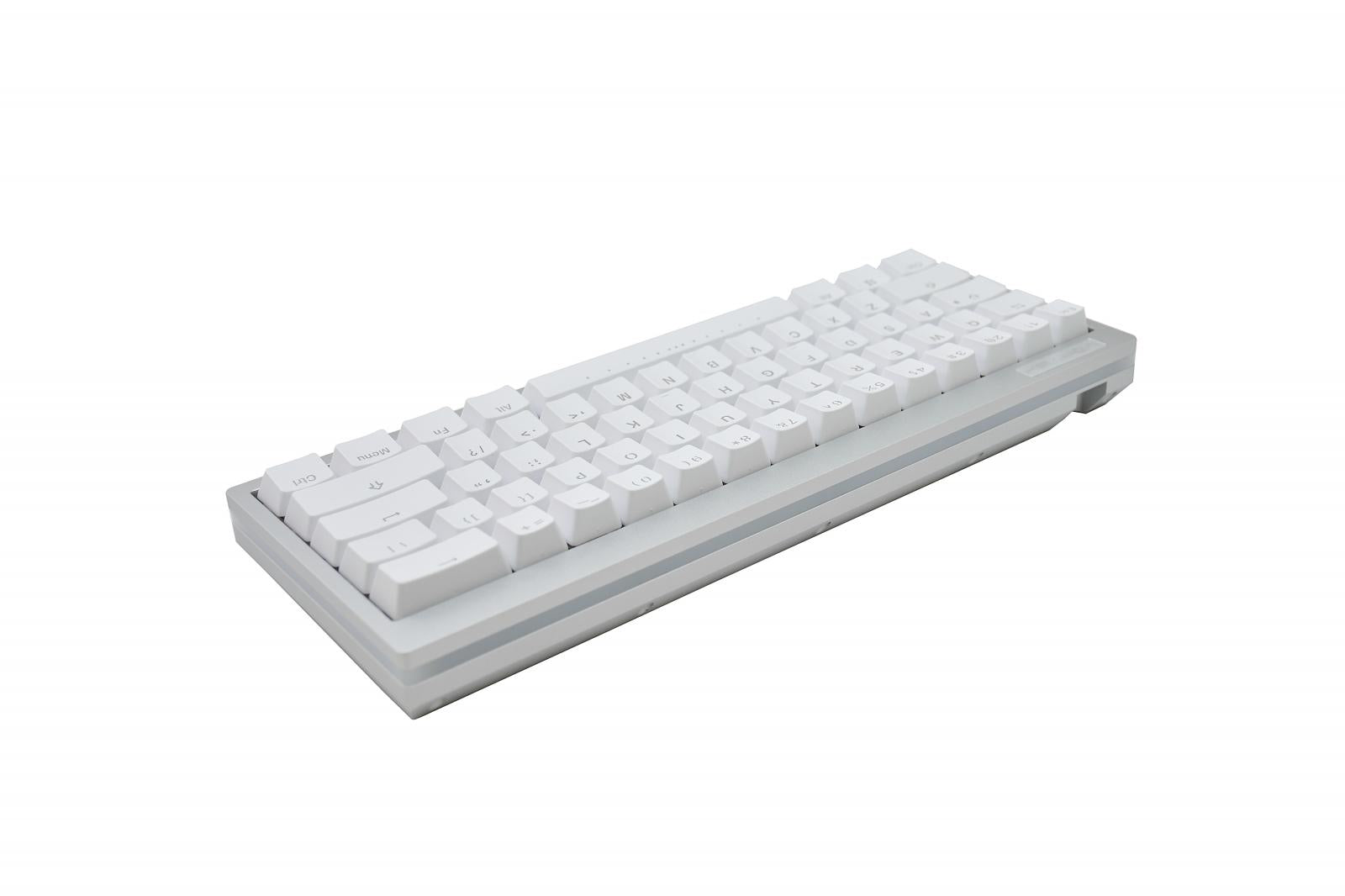 Vortex POK3R Silver LE Frosted White Border RGB LED 60% Double Shot PBT Mechanical Keyboard