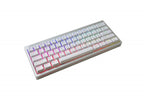 Vortex POK3R Silver LE Frosted White Border RGB LED 60% Double Shot PBT Mechanical Keyboard