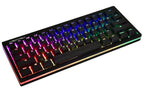 Vortex POK3R Black LE Frosted White Border RGB LED 60% Double Shot PBT Mechanical Keyboard