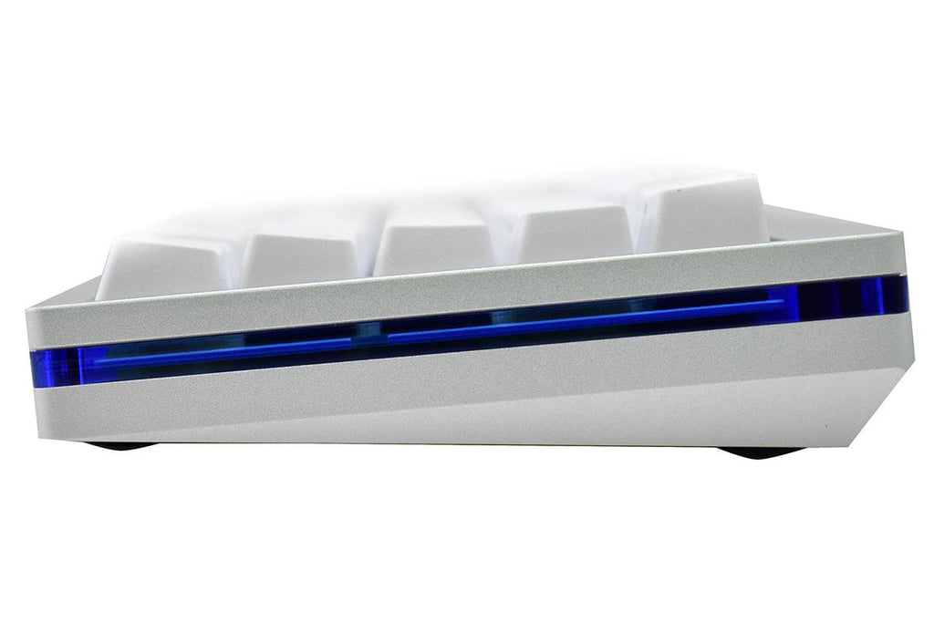 Vortex POK3R Silver LE Blue Border RGB LED 60% Double Shot PBT Mechanical Keyboard