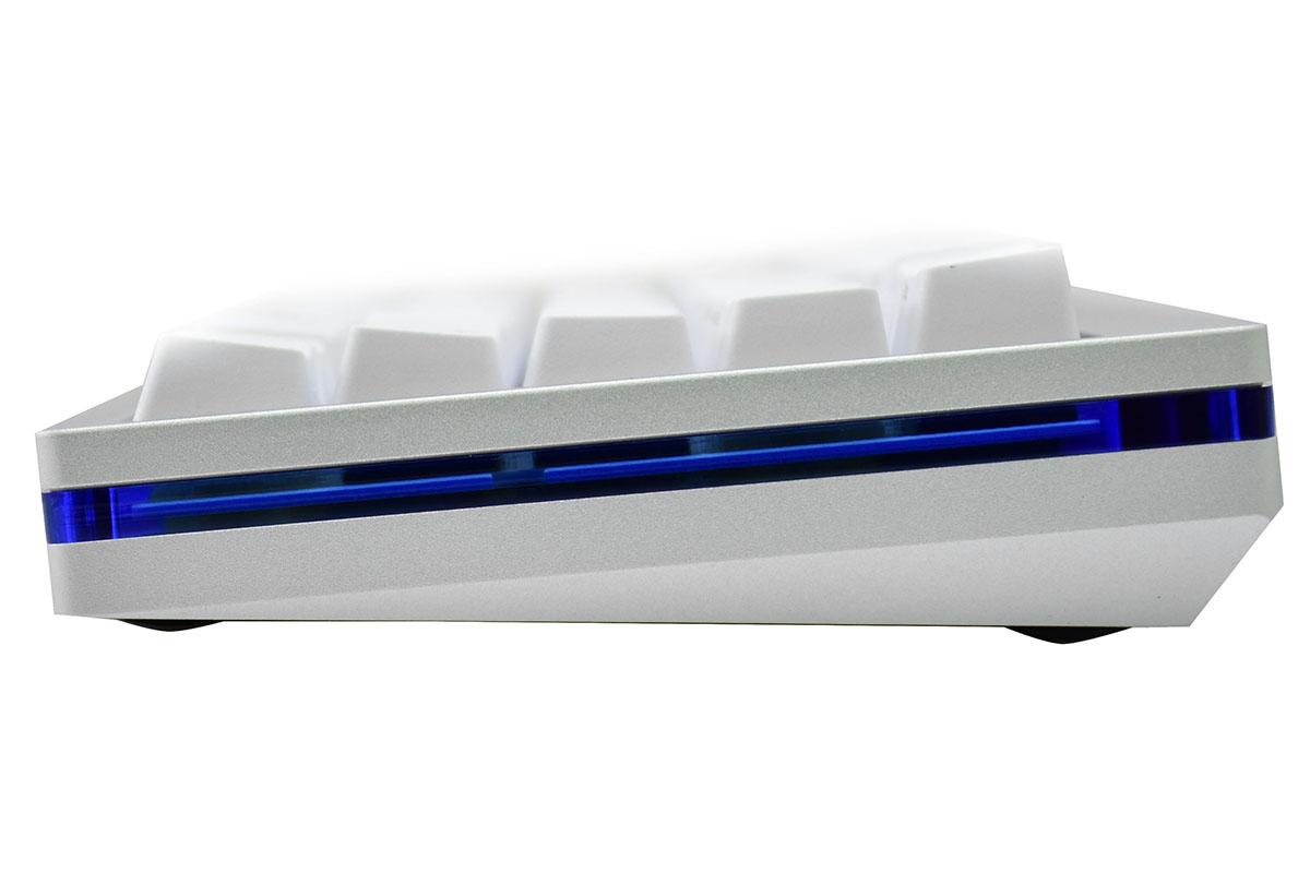 Vortex POK3R Silver LE Blue Border RGB LED 60% Double Shot PBT Mechanical Keyboard