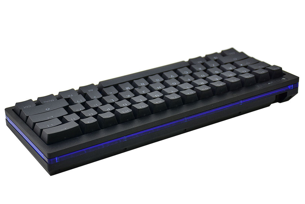Vortex POK3R Black LE Blue Border RGB LED 60% Double Shot PBT Mechanical Keyboard