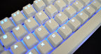Vortex POK3R White Case Blue LED 60% Double Shot PBT Mechanical Keyboard
