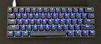 Vortex POK3R Black Aluminum 60% Blue LED Double Shot PBT Mechanical Keyboard