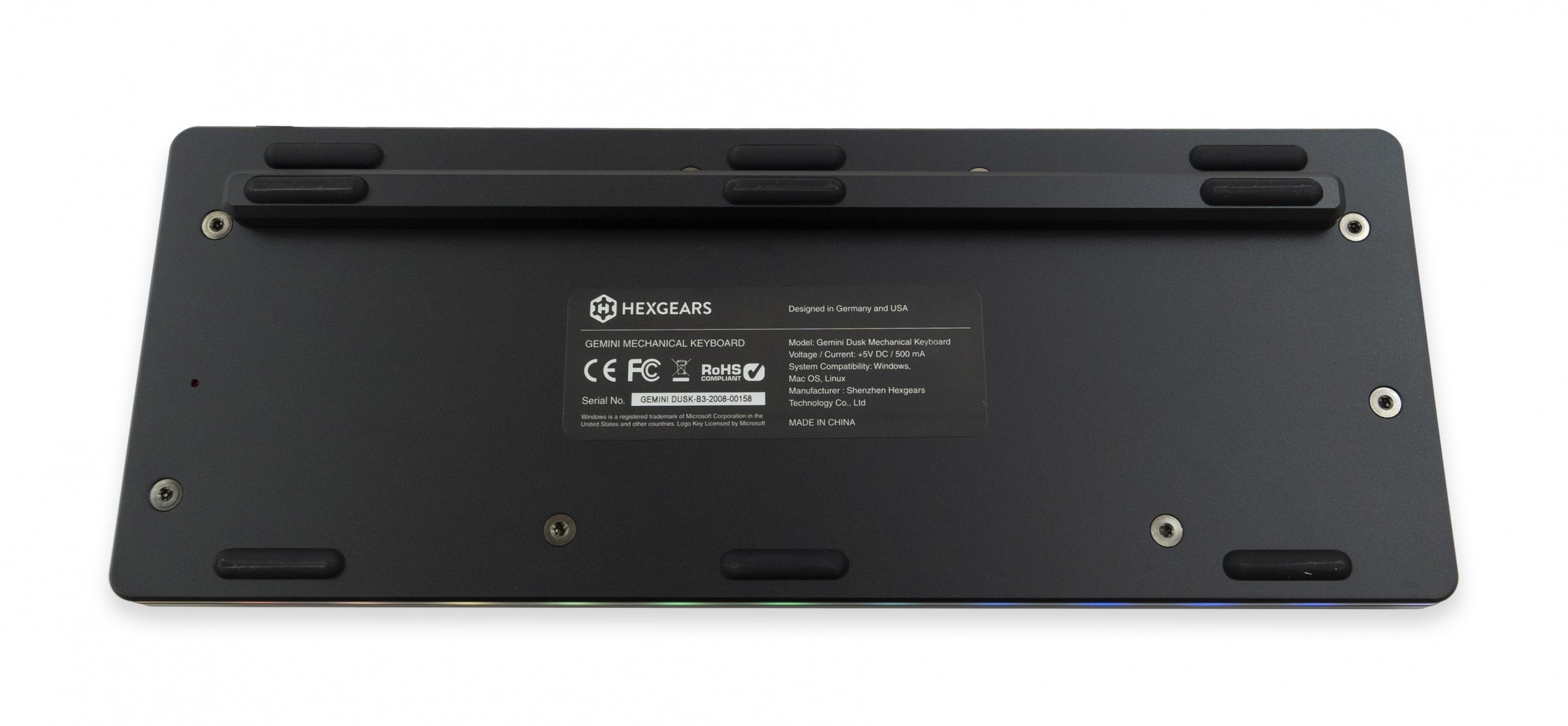 Hexgears Gemini Dusk Aluminum TKL Hotswap RGB Double Shot PBT Mechanical Keyboard