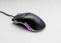 Ducky Black & White Feather Mouse (Huano Blue Microswitch)