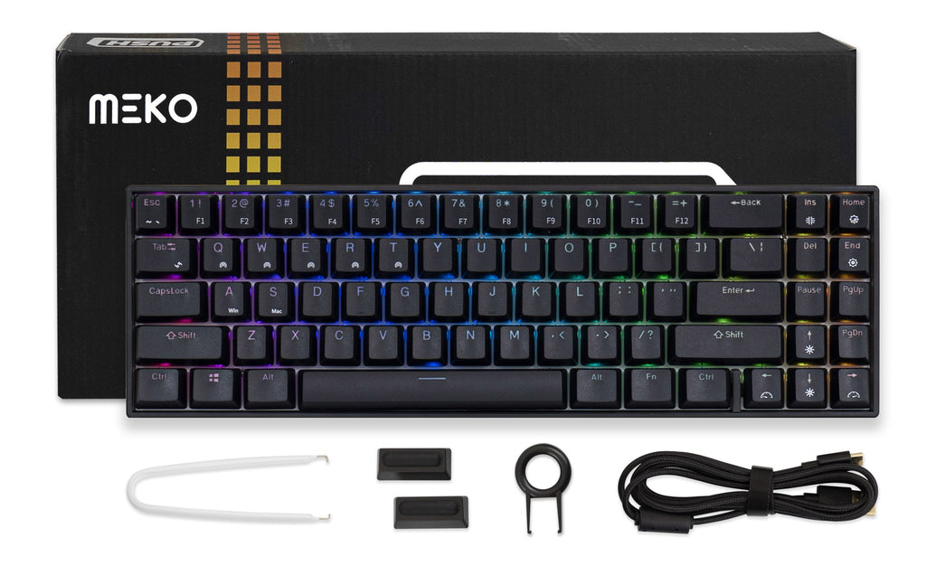 Meko Push 65% Hotswap Bluetooth RGB Double Shot ABS Mechanical Keyboard