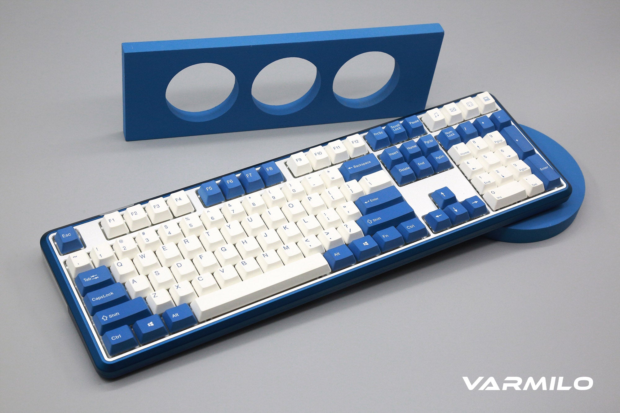 Varmilo Sword 2-108 Pacific Blue White LED Dye Sub PBT Aluminum EC Mechanical Keyboard