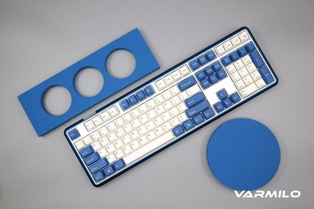Varmilo Sword 2-108 Pacific Blue White LED Dye Sub PBT Aluminum EC Mechanical Keyboard