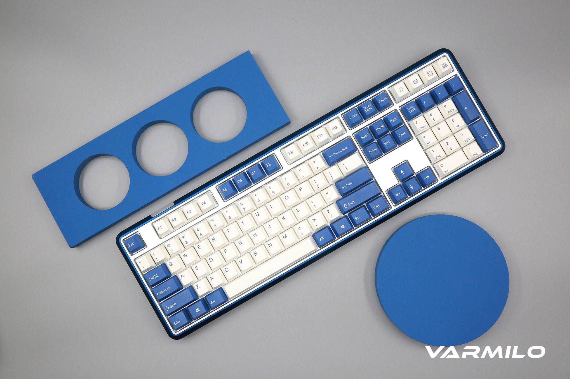 Varmilo Sword 2-108 Pacific Blue White LED Dye Sub PBT Aluminum EC Mechanical Keyboard