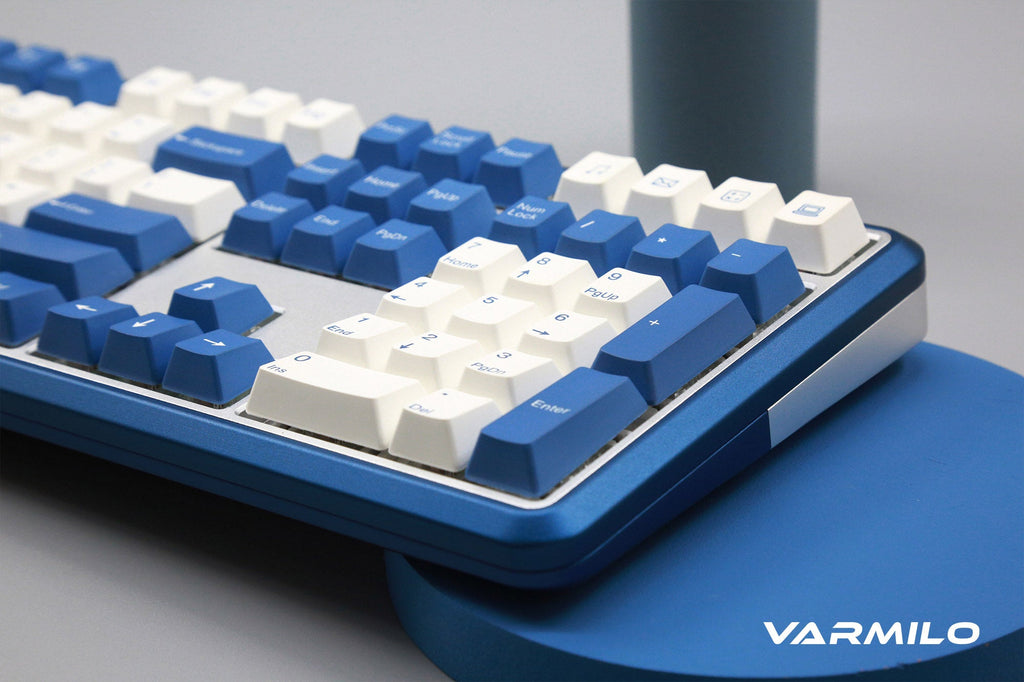 Varmilo Sword 2-108 Pacific Blue White LED Dye Sub PBT Aluminum EC Mechanical Keyboard