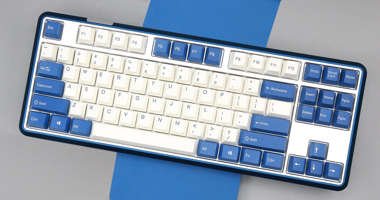Varmilo Sword 2-87 Pacific Blue White LED TKL Dye Sub PBT Aluminum EC Mechanical Keyboard
