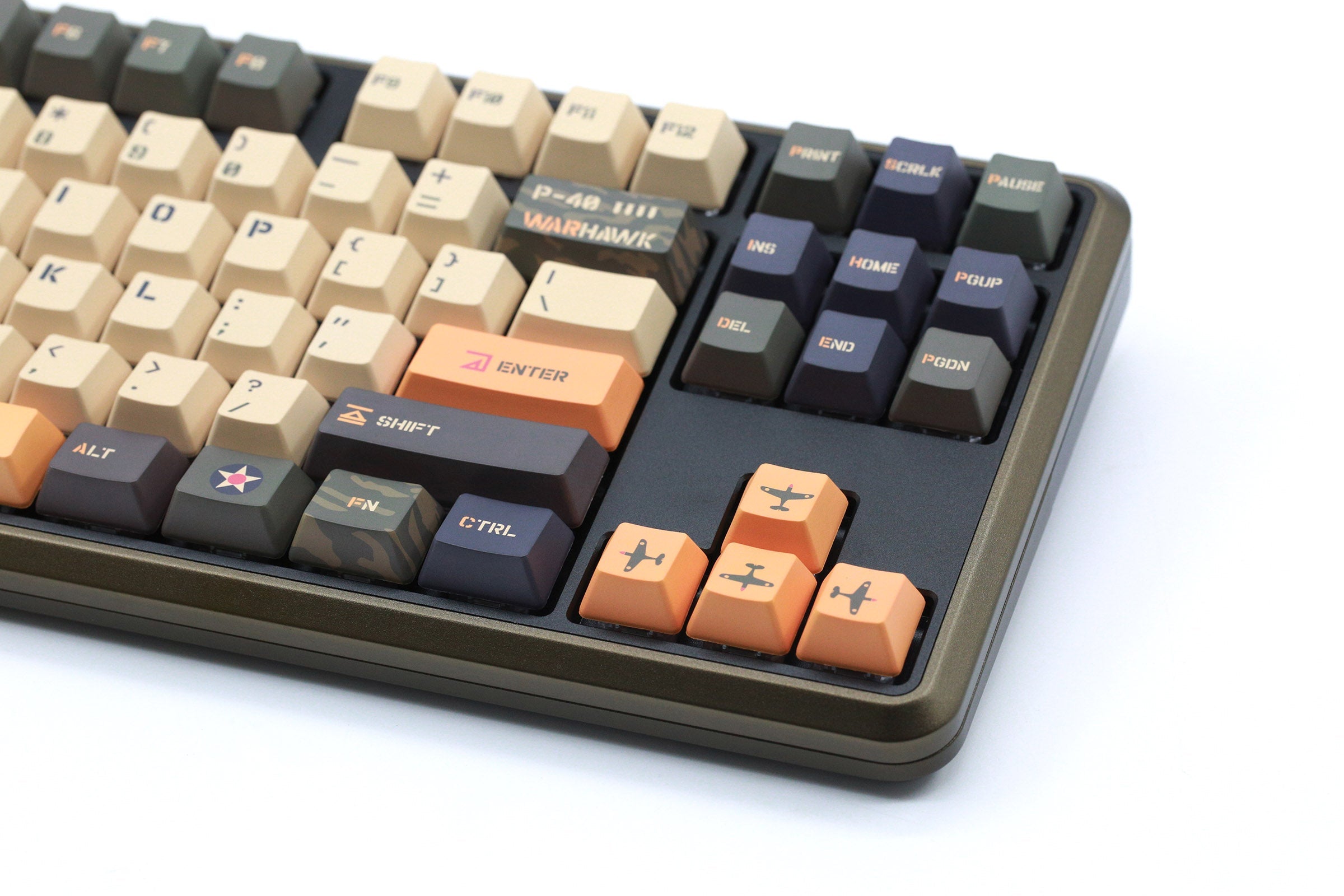 Varmilo Sword 2-87 Flying Tigers White LED TKL Dye Sub PBT Aluminum EC Mechanical Keyboard