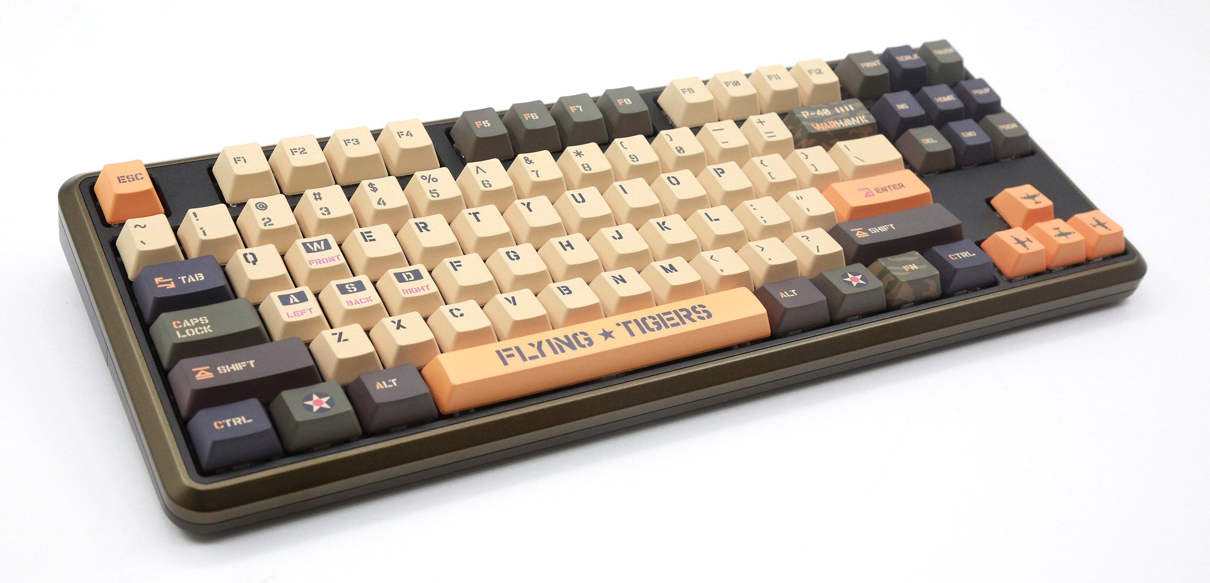 Varmilo Sword 2-87 Flying Tigers White LED TKL Dye Sub PBT Aluminum EC Mechanical Keyboard