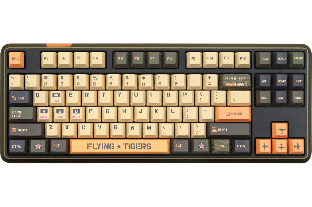 Varmilo Sword 2-87 Flying Tigers White LED TKL Dye Sub PBT Aluminum EC Mechanical Keyboard