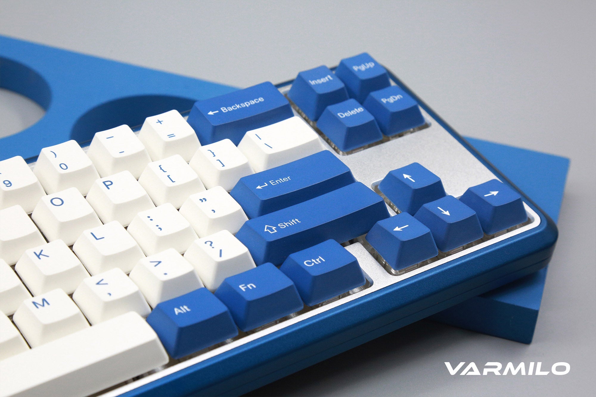 Varmilo Sword 2-68 Pacific Blue White LED 65% Dye Sub PBT Aluminum EC Mechanical Keyboard