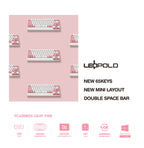 Leopold FC650MDS White/Pink PD 65% Double Shot PBT Mechanical Keyboard