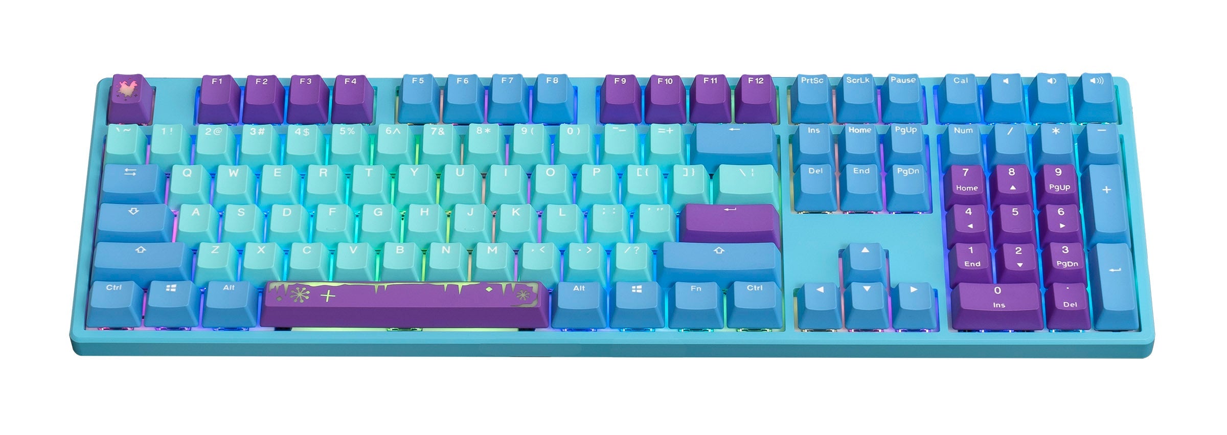 MK Frozen Llama Typist RGB LED Double Shot PBT Limited Mechanical Keyboard