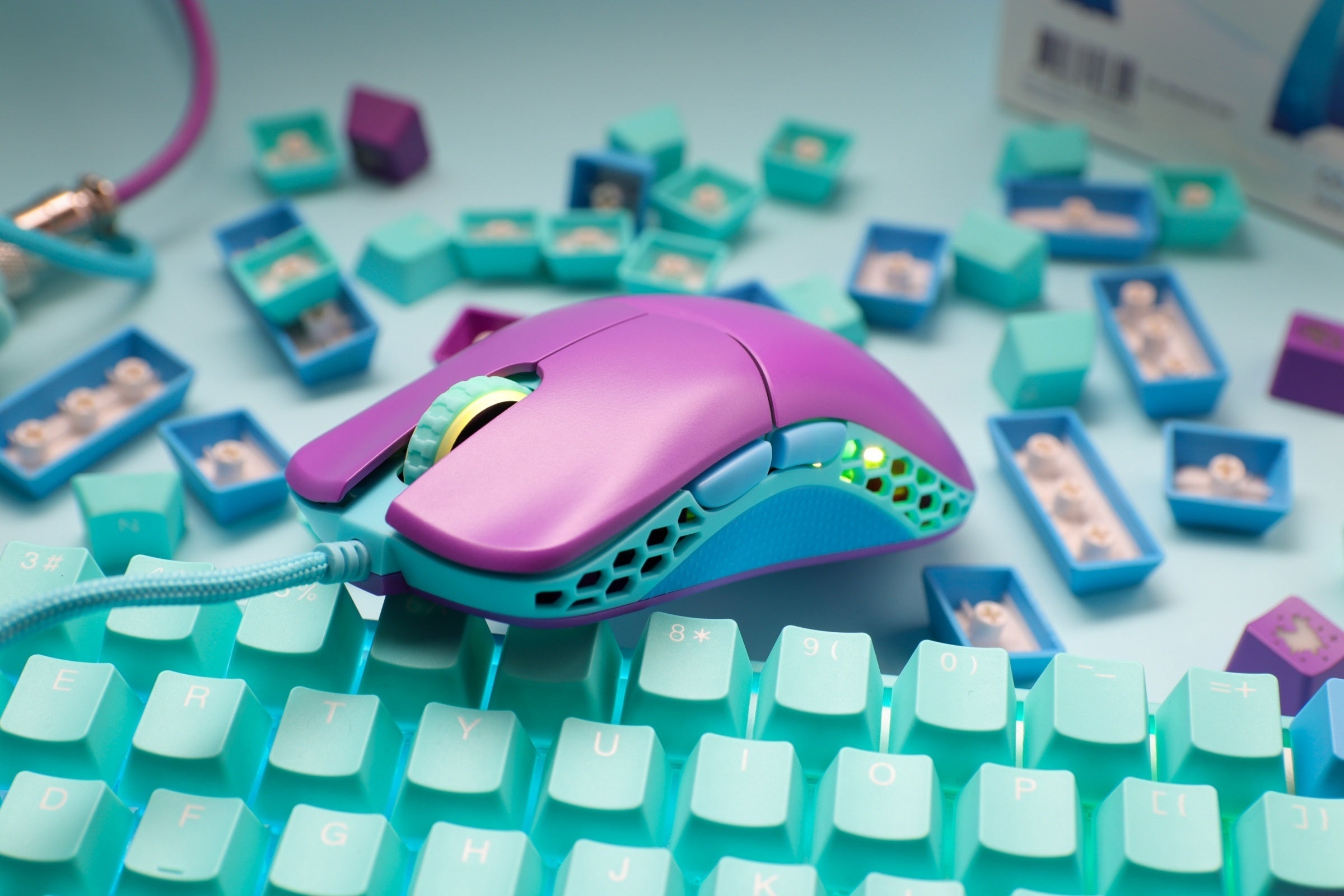 Ducky x MK Frozen Feather Lightweight RGB Gaming Mouse