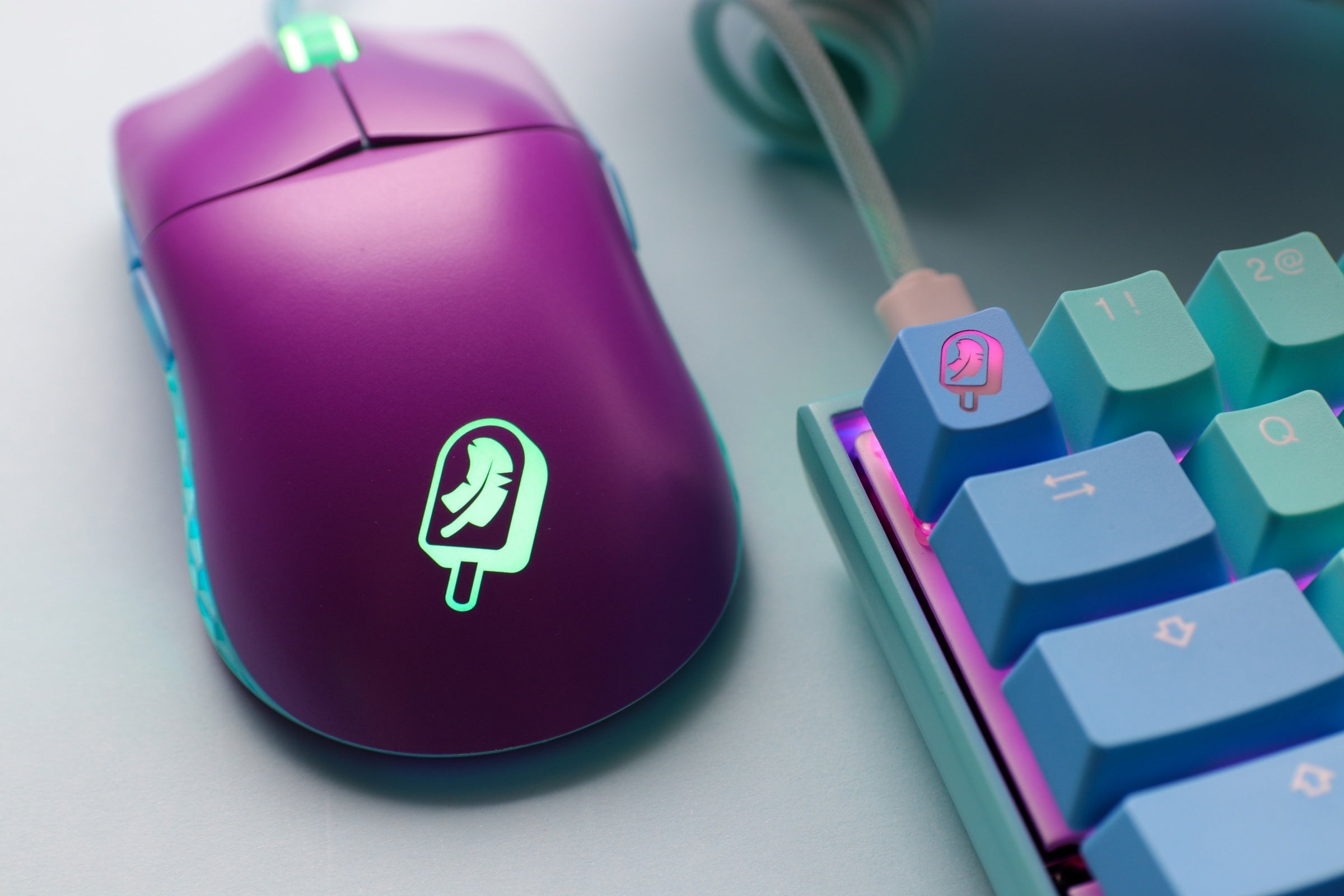 Ducky x MK Frozen Feather Lightweight RGB Gaming Mouse