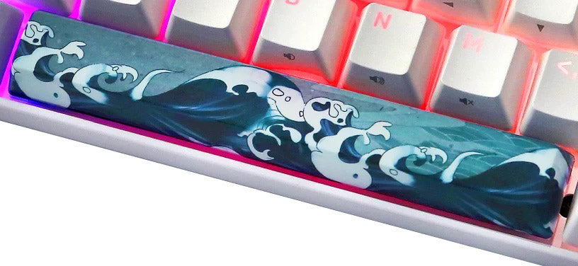 KBParadise V60 The 2 Sun Crane Wave RGB LED 60% Dye Sub PBT Hotswap Mechanical Keyboard